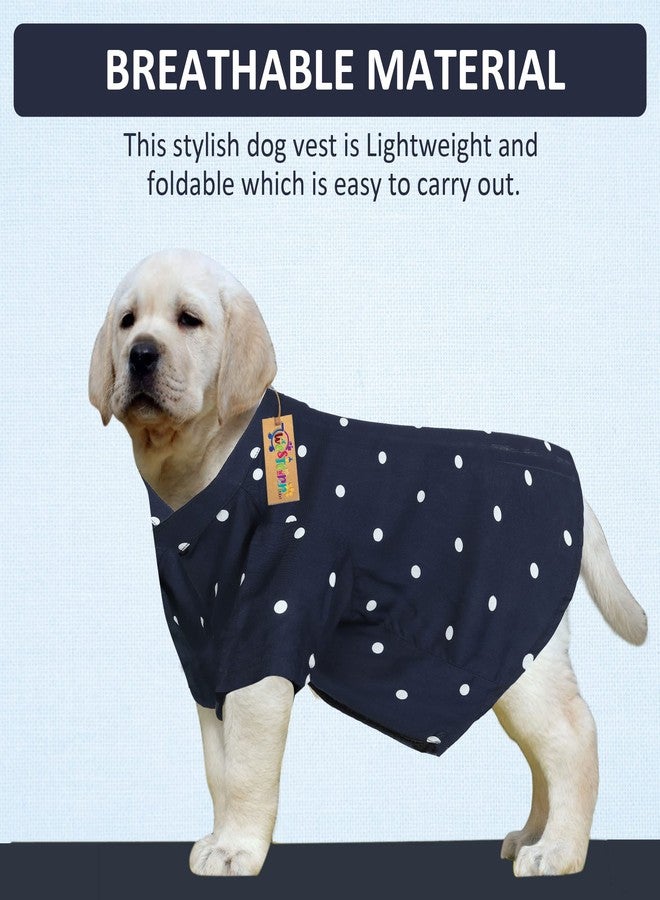 Western Era Super Soft Trendy Printed Shirt, Ultra Comfort Dog Apparel, Cotton Printed Breathable Basic Vest Dog Shirt, Cute Lightweight Thin Shirt for Your Furries (Large - 22 inch) (Polka Blue) - Image 3